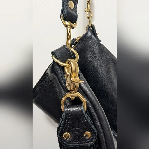 Clare V Moyen Messenger Bag Black Leather - Picture 8 of 11